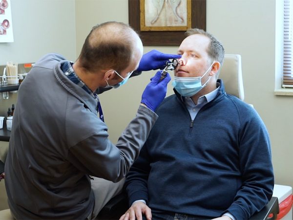 Dr. Troy Hemme during patient exam