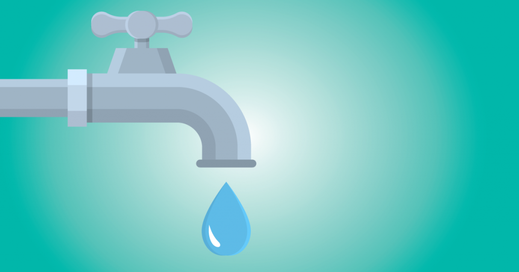 Illustration of dripping faucet